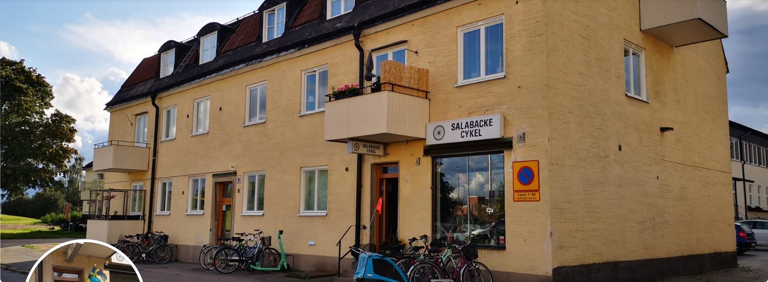 Salabacke Cykel, butiken på Skomakargatan 14